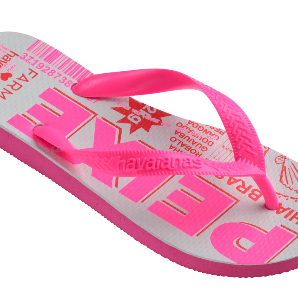 FARM RIO x HAVAIANAS Flip Flop Sandals - Women’s Size 6 - New With Tags - Picture 7 of 7